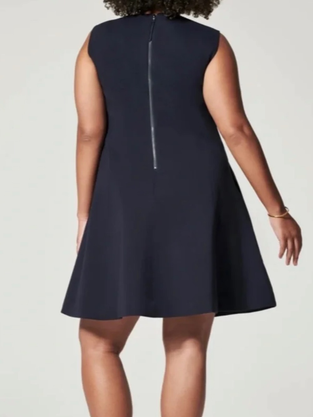 Spanx Sz S Dress Classic Navy Blue Fit & Flare Sleeveless A-Line Preppy Casual. - Picture 2 of 9